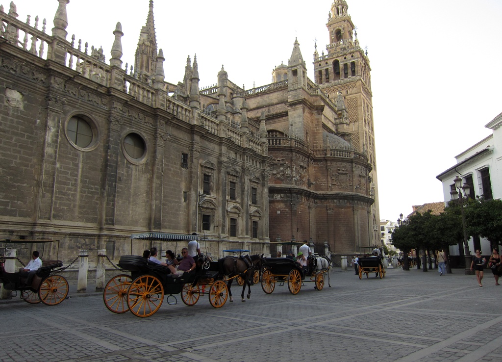 Cathedral and Horse Carriages